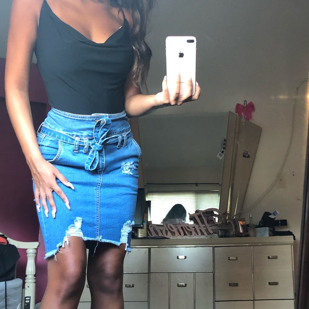 Denim skirt & Top